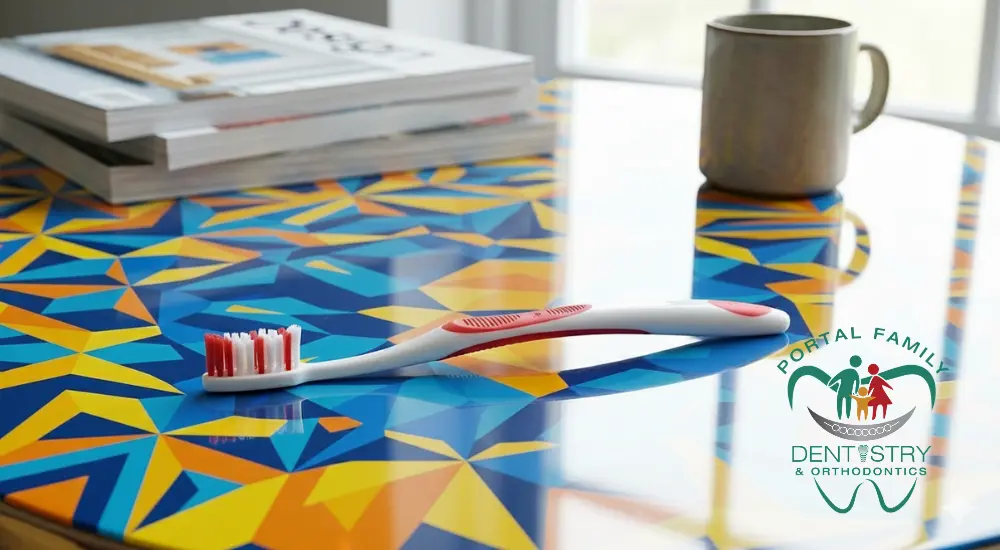 toothbrush laying on a table
